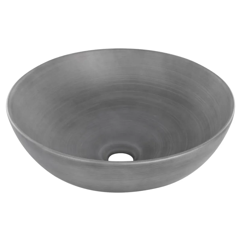 Seizoensaanbieding Differnz Slim waskom keramiek | betonlook donkergrijs | Ø 28.5 x 12.5 cm