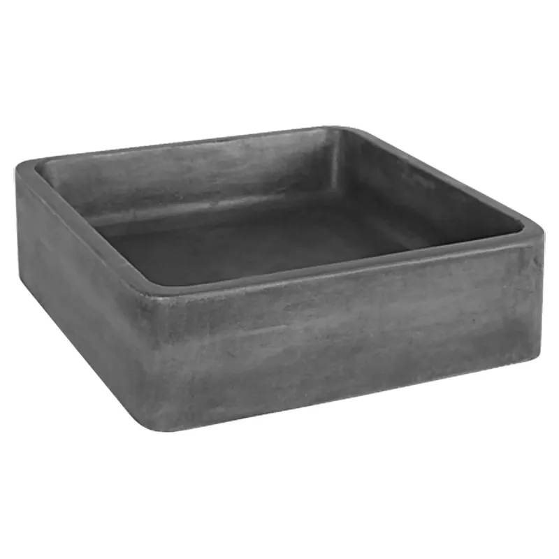 Direct Beschikbaar Differnz Marba waskom beton | donkergrijs | 40 x 40 x 12 cm