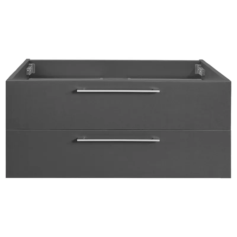 Finale Uitverkoop Shallow onderkast 2 lades FSC® | antraciet | 80 x 45 x 37.5 cm