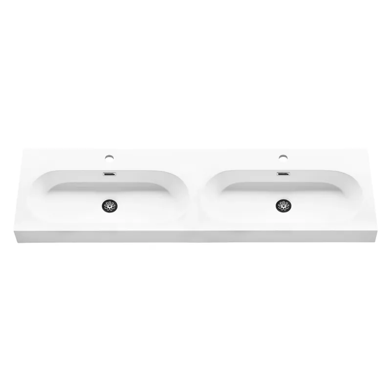 Speciale Aanbieding Differnz Somero wastafel 2 kraangaten | wit | 120 cm