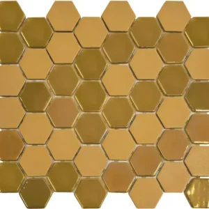The Mosaic Factory Valencia Mozaiek Tegel Hexagon - Mustard Matt Glossy Korting