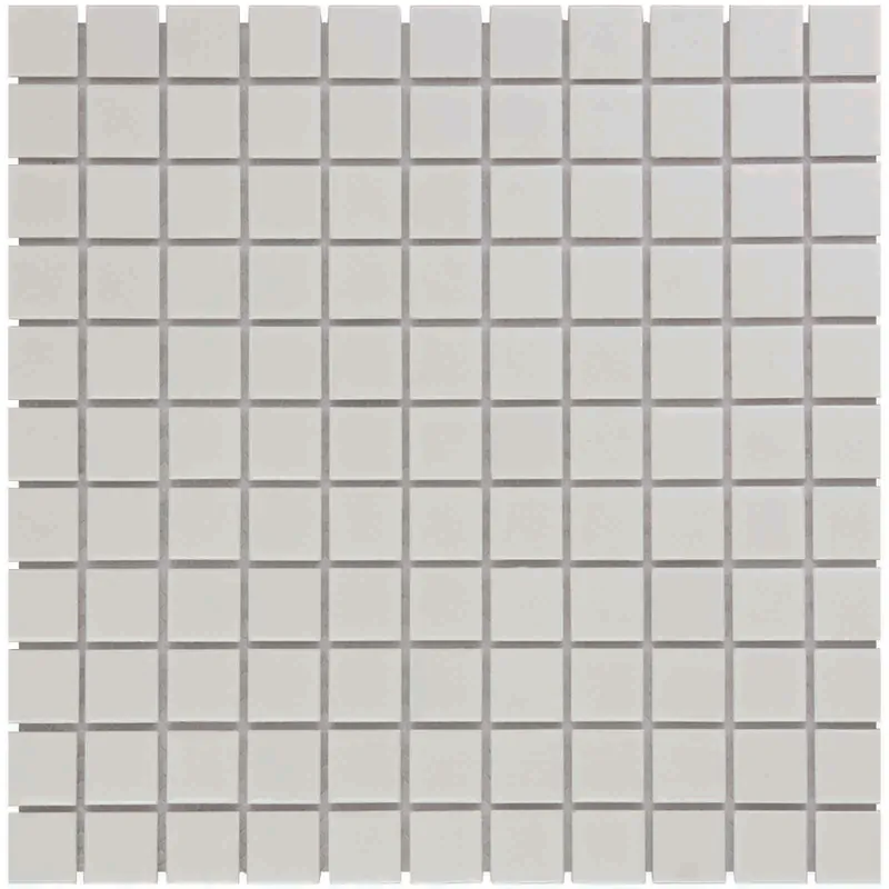 Merkproduct The Mosaic Factory Barcelona Mozaiek Tegel Vierkant - Wit Porselein Geglazuurd 300x300 mm