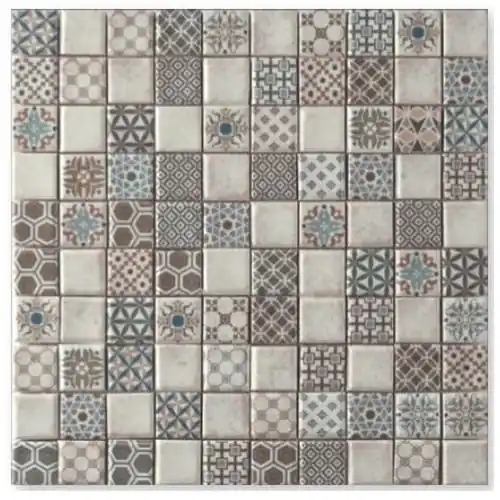 Direct Verzonden Terre d'Azur Epoca Mozaiek Tegel Vierkant - Marfil Porselein Geglazuurd 285x285 mm