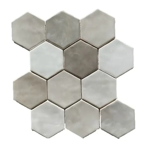 Beperkt Aanbod Terre d'Azur Hexagonale Mosaic Taupe Mix 28x30 cm