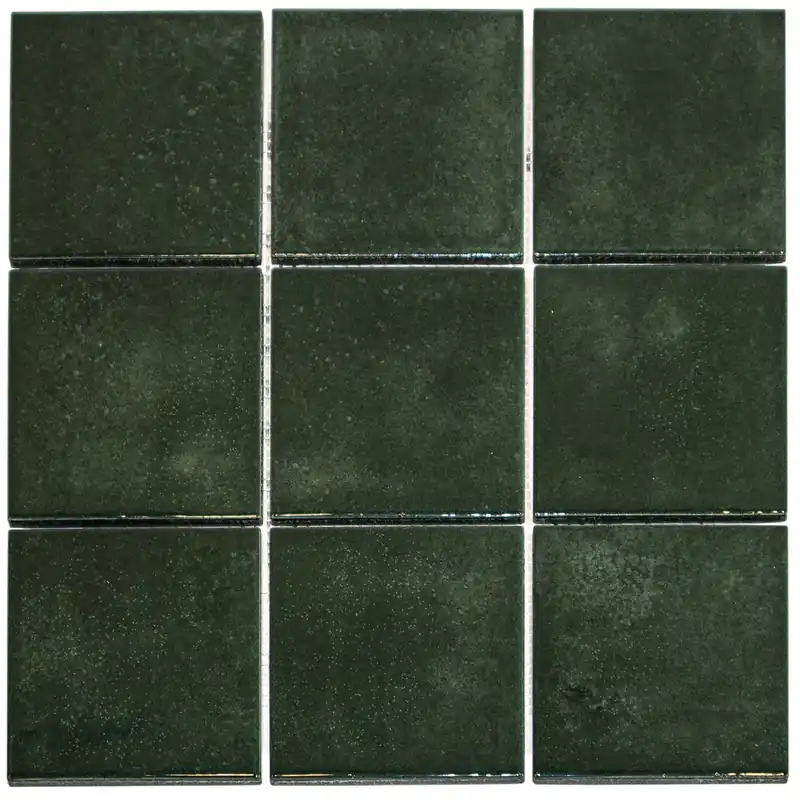 Meest Verkocht The Mosaic Factory Kasba Mozaïek Tegel Vierkant - Forest Green Glanzend Porselein 297x297 mm