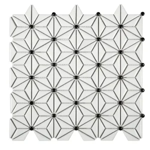 Fabrieksprijs Mozaïek tegels Tokio Wit 29x30 - Driehoek Wand en vloer Geglazuurde porseleinen steengoed
