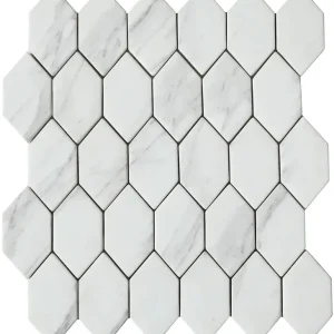 Mozaïek tegels Stedelijk Wit 26x28 - Hexagon Wandtegels Glas Beste Prijs