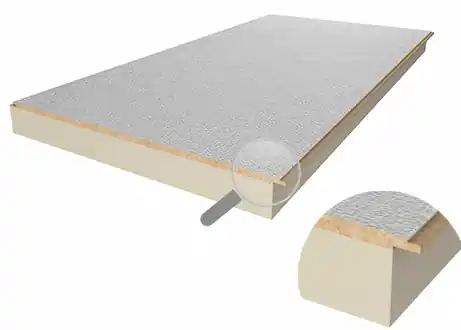 Seizoensaanbieding PIR + Agnes dak & zolderplaten wit linnen 1300x600x120+12mm Rd:5,45 (=0,78m²)