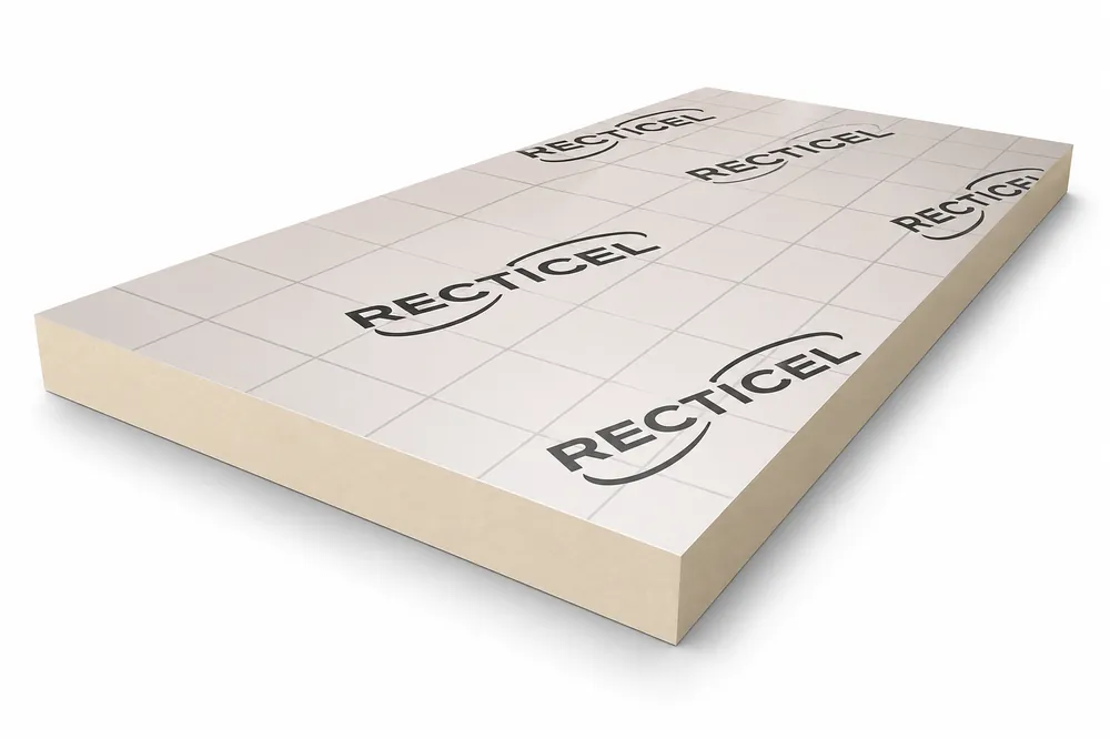 Recticel PIR 2-zijdig aluminium 1200x600x100mm Rd:4.50 (0,72 m²) Betrouwbaar