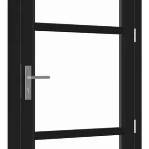 Steellook deur enkel zwart gespoten Douglas 88×227,4cm + kozijn 101,2×234,5cm incl hang en sluitwerk Korting