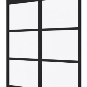 Steellook glaswand P zwart gespoten Douglas 198x230cm Koop Vandaag