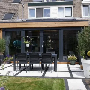 Douglas aanbouw met platdak 600x410cm, Huizen Goedkoop