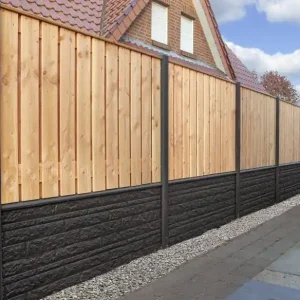 Antraciet gecoat t-paal beton Geul 10 x 10 x 280cm Dagaanbieding