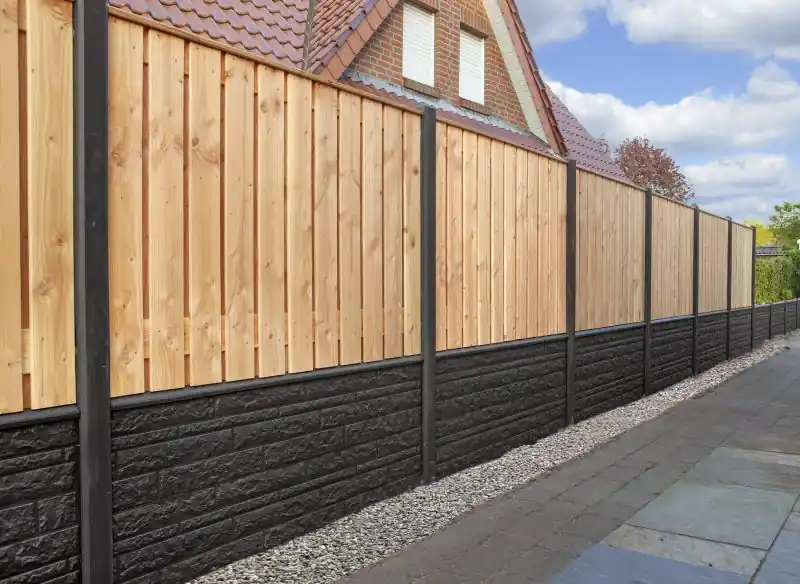 Antraciet gecoat t-paal beton Geul 10 x 10 x 280cm Dagaanbieding