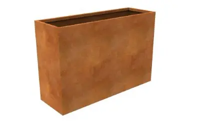 Vierkante plantenbank cortenstaal 40x120x80cm Dagaanbieding