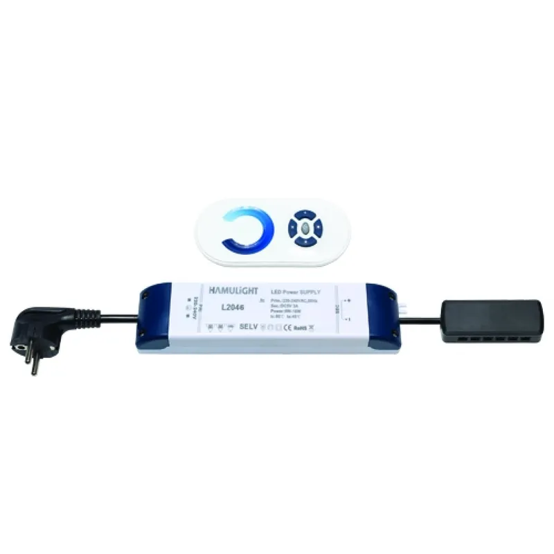 LED transformator | connector 12-gats | afstandsbediening | parallel | 36 watt Actieprijs