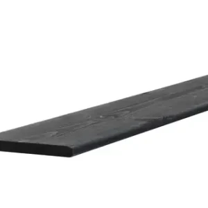 Grenen geschaafde plank 1,6 x 14,0 x 180 cm, zwart gespoten. Bestel Nu