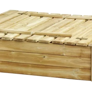 Shop Nu Zandbak Tom met deksel/zitbank 120 x 120 x 30 cm, groen geïmpregneerd.