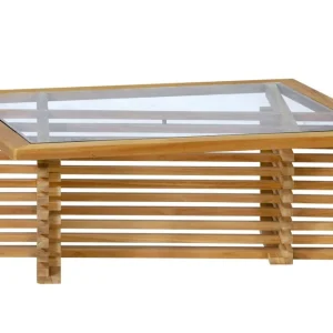Speciale Aanbieding Teak loungeset Riverside tafel met glasplaat