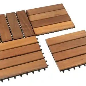 Actieprijs Tuintegel hardhout Bangkirai Siantar 30x30cm