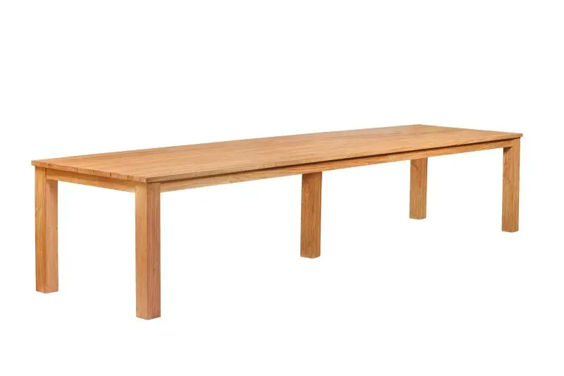 Tuintafel teak 400 x 100 cm solide rustiek Laatste Kans