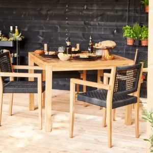 Tuintafel teak 100 x 100 cm Actieprijs