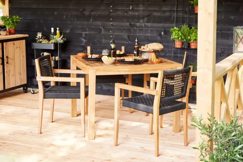 Tuintafel teak 100 x 100 cm Actieprijs