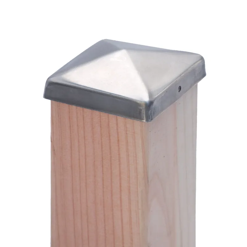 Superprijs Paalornament Pyramide RVS 10×10 cm artikel afd-054