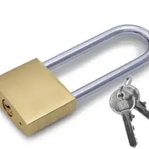 Alleen Vandaag Hangslot messing 50x41mm (hoge beugel)
