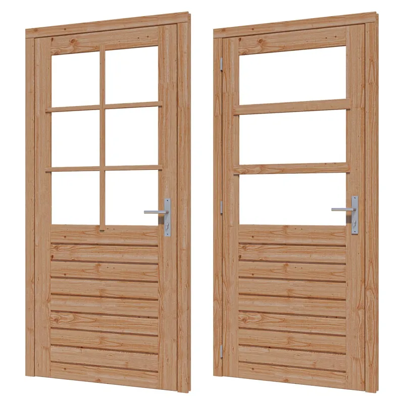 Douglas stapeldorpeldeur enkel Deluxe (LD) (930×2120 mm) + kozijn (1064×2191 mm) borstwering 955 mm Koop Online
