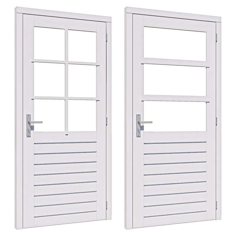 Actieprijs Douglas stapeldorpeldeur wit enkel Deluxe (RD) (930×2120 mm) + kozijn (1064×2191 mm) borstwering 955 mm