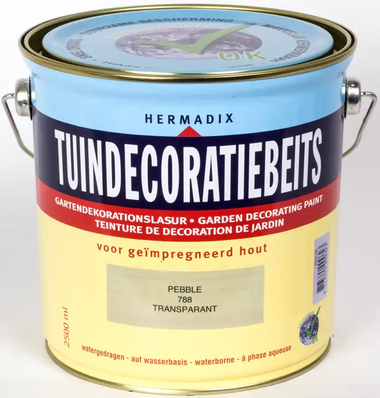 Betaalbaar Hermadix tuindecoratiebeits transparant Pebble 750ml