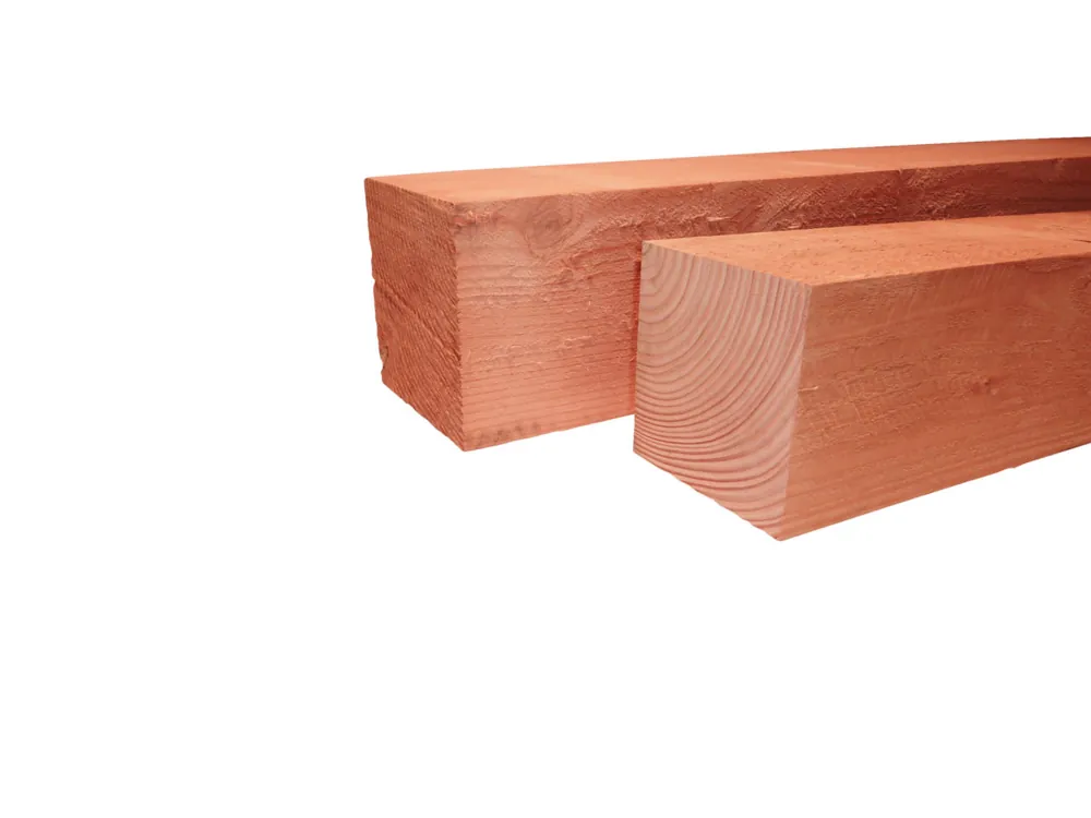 Douglas fijnbezaagde paal 15 x 15 x 250 cm, onbehandeld. Aanbieding