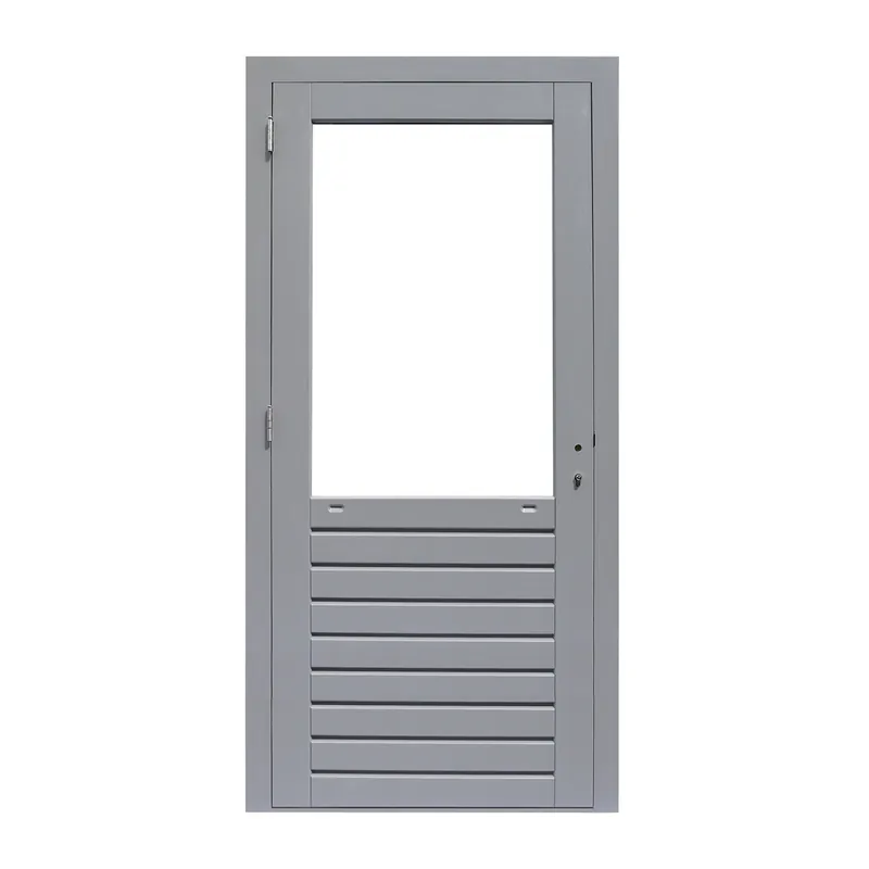 Speciale Aanbieding Enkele hardhouten deur met dubbel glas (prestige)