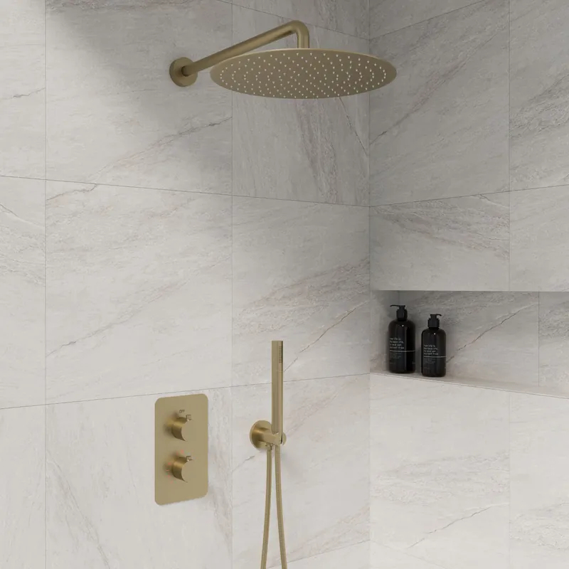 Gereduceerde Prijs Best-design "one-pack" inbouw-regendoucheset "nancy-m-300" mat-goud