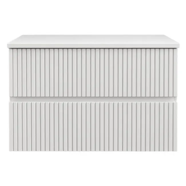 Koopje Badmeubel moyex 80cm met verticale 3D-front wit