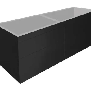 Best-design "beauty-140-mat-zwart greeploos" meubel onderkast 4-laden Direct Beschikbaar