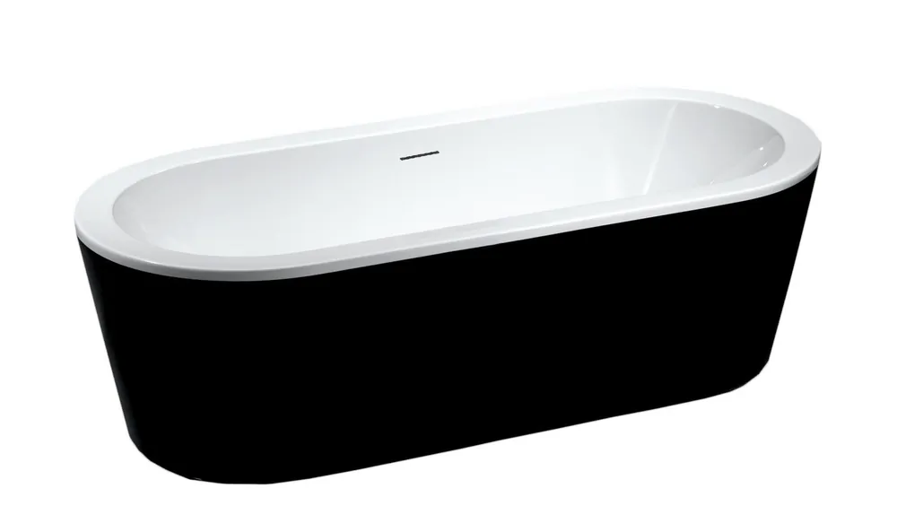 Best-design "black & white" vrijstaand bad 178x80x55cm Aanbieding