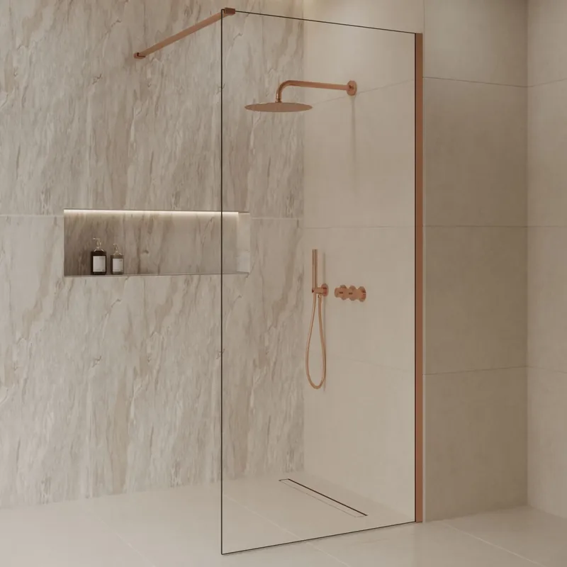 Meest Verkocht Best-design "dalis-800-liora" inloopdouche nano 8mm glas desert brown