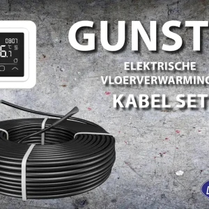 Voordeelprijs Best-design "gunstig" vloerverwarmings kabel set 29,4 mtr 500 watt