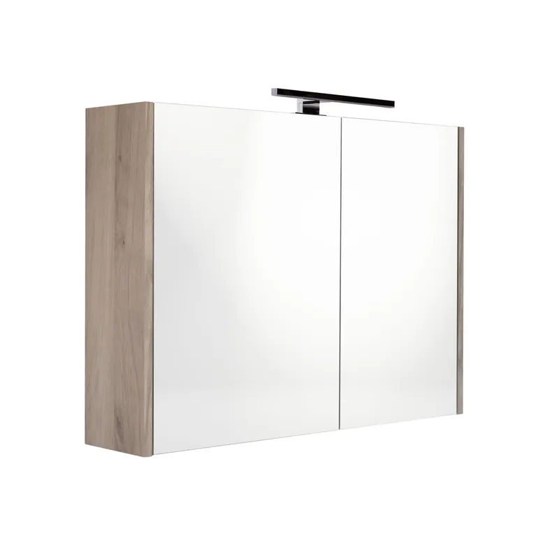 Best-design "happy-frosted-brown" mdf spiegelkast + verlichting 80x60cm Rechtstreeks Van De Fabrikant