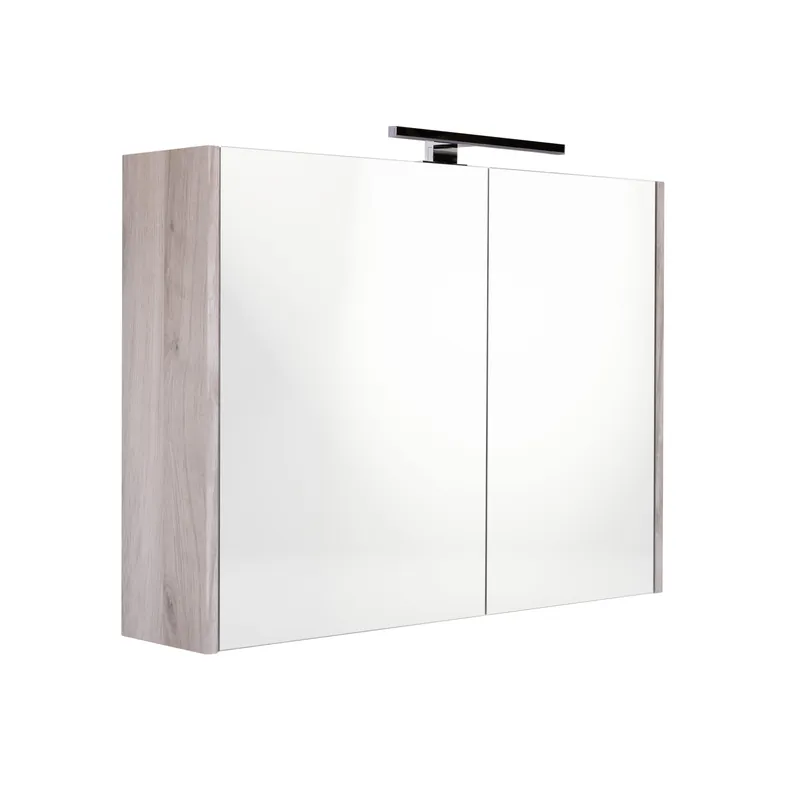 Best-design "happy-grey" mdf spiegelkast + verlichting 80x60cm Direct Verzonden