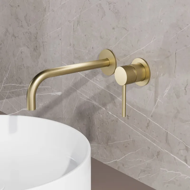 Merkproduct Best-design "high-end nancy" rvs-304 inbouw-wandmengkraan inclusief inbouwbox mat-goud