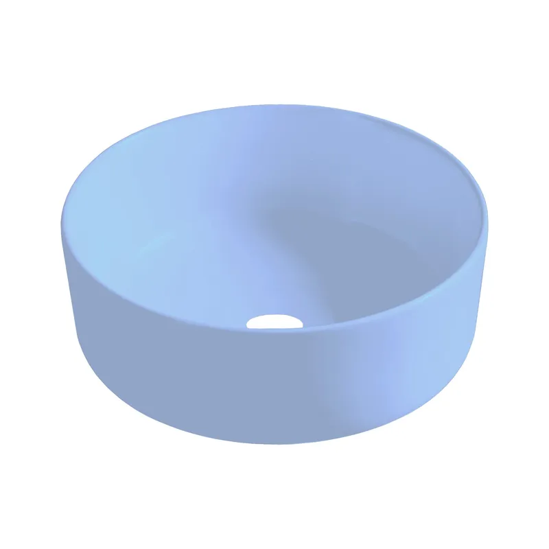 Fabrieksprijs Best-design "luzz" opbouw-waskom diameter =40cm x h=12cm mat-lichtblauw