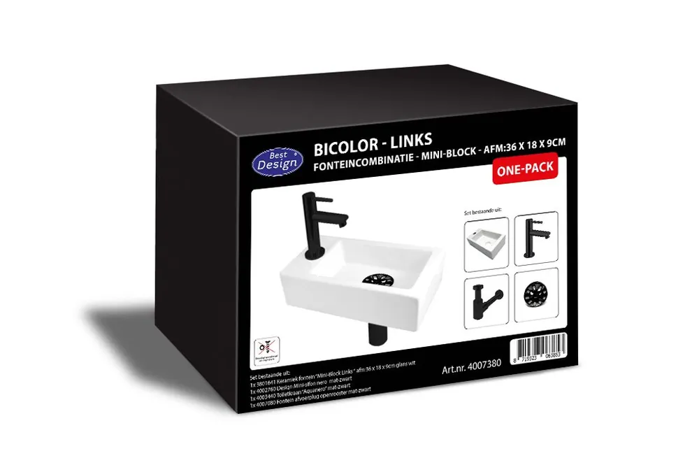 Best-design "one pack" fonteincombinatie-bicolor "mini-block links" Lage Prijs