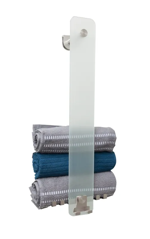 Koop Vandaag Best-design "ore" ibro wand-handdoek opbergbeugel rvs/mat-glas