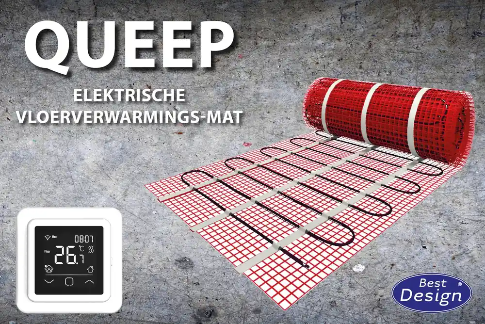 Seizoensaanbieding Best-design "queep" elektrische vloerverwarmings-mat 12.0 m2