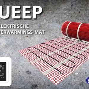 Aanbieding Best-design "queep" elektrische vloerverwarmings-mat 2,5 m2