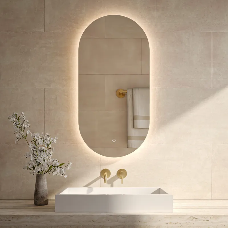 Premium Best-design "seldy" ovale spiegel incl. led verlichting b=50 cm x h=100 cm