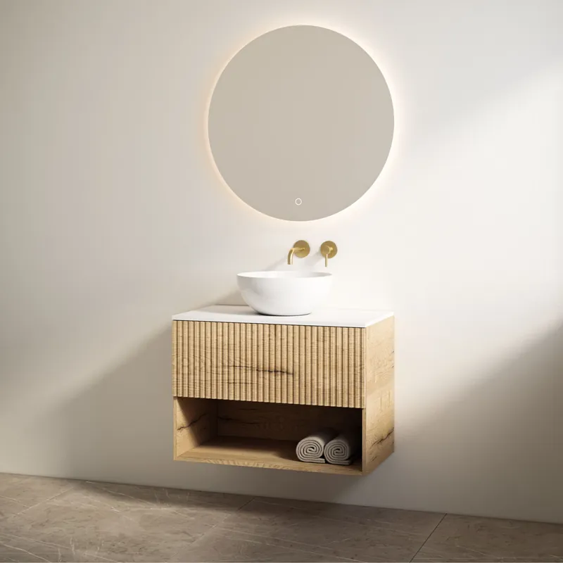 Betaalbaar Best-design badkamermeubelset "rigatti-60" halifax onderkast + mat-wit meubelblad 60 cm